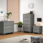 Manhattan Comfort Granville Modern 3-Piece Dresser Set in Light Gray - GRAN056