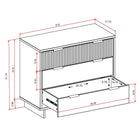 Manhattan Comfort Granville Modern 3-Piece Dresser Set in Light Gray - GRAN056