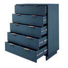 Manhattan Comfort Granville Modern 2-Piece Dresser Set in Midnight Blue - GRAN064