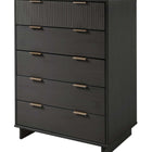 Manhattan Comfort Granville Modern 2-Piece Dresser Set in Charcoal Gray - GRAN065