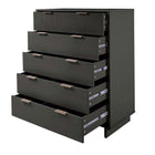 Manhattan Comfort Granville Modern 2-Piece Dresser Set in Charcoal Gray - GRAN065
