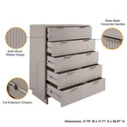 Manhattan Comfort Granville Modern 2-Piece Dresser Set in Light Gray - GRAN066