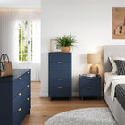 Manhattan Comfort Granville Modern 3-Piece Dresser Set in Midnight Blue - GRAN074