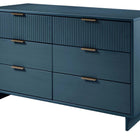 Manhattan Comfort Granville Modern 3-Piece Dresser Set in Midnight Blue - GRAN074