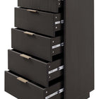 Manhattan Comfort Granville Modern 3-Piece Dresser Set in Charcoal Gray - GRAN075