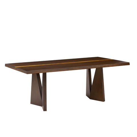 Greenington Torrey 84" Dining Table/Table Top with Tiger - Black Walnut