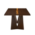 Greenington Torrey 84" Dining Table/Table Top with Tiger - Black Walnut