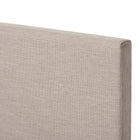 Baxton Studio Elizabeth Modern and Contemporary Beige Fabric Upholstered Panel-Stitched Queen Size Platform Bed