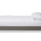 Baxton Studio Elizabeth Modern and Contemporary Grey Fabric Upholstered Panel-Stitched Queen Size Platform Bed