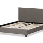 Baxton Studio Elizabeth Modern and Contemporary Grey Fabric Upholstered Panel-Stitched Queen Size Platform Bed