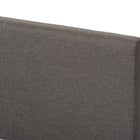Baxton Studio Elizabeth Modern and Contemporary Grey Fabric Upholstered Panel-Stitched Queen Size Platform Bed