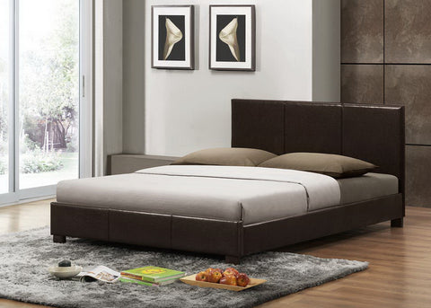 Baxton Studio Pless Dark Brown Modern Bed - Queen Size