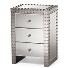 Baxton Studio Azura Modern and Contemporary Hollywood Regency Glamour Style End Table