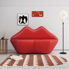 Manhattan Comfort Kiss Modern Vegan Leather Loveseat in Red