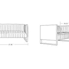 Manhattan Comfort Trillium Mid-Century Modern 57" Velvet Loveseat in Black