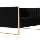Manhattan Comfort Trillium Mid-Century Modern 57" Velvet Loveseat in Black