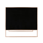 Manhattan Comfort Trillium Mid-Century Modern 57" Velvet Loveseat in Black