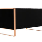 Manhattan Comfort Trillium Mid-Century Modern 57" Velvet Loveseat in Black