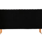 Manhattan Comfort Trillium Mid-Century Modern 57" Velvet Loveseat in Black