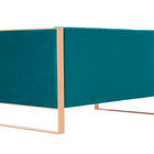 Manhattan Comfort Trillium Mid-Century Modern 57" Velvet Loveseat in Teal