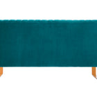 Manhattan Comfort Trillium Mid-Century Modern 57" Velvet Loveseat in Teal