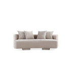 Manhattan Comfort Verandah Mid-Century Modern 91" Chenille Sofa in Beige