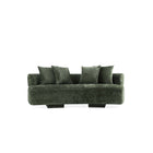 Manhattan Comfort Verandah Mid-Century Modern 91" Chenille Sofa in Olive Green