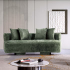 Manhattan Comfort Verandah Mid-Century Modern 91" Chenille Sofa in Olive Green