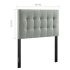 Modway Lily Upholstered Fabric Twin Headboard