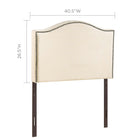 Modway Curl Nailhead Upholstered Twin Headboard