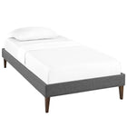 Modway Sharon Fabric Twin Bed Frame with Squared Tapered Legs  