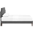 Modway Laura Fabric Twin Platform Bed with Squared Tapered Legs