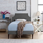 Modway Laura Fabric Twin Platform Bed with Squared Tapered Legs