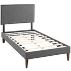 Modway Camille Fabric Twin Platform Bed with Squared Tapered Legs