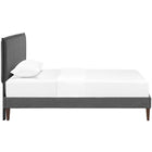Modway Camille Fabric Twin Platform Bed with Squared Tapered Legs