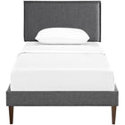 Modway Camille Fabric Twin Platform Bed with Squared Tapered Legs