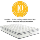 Modway Jenna 10" Innerspring and Foam Queen Mattress