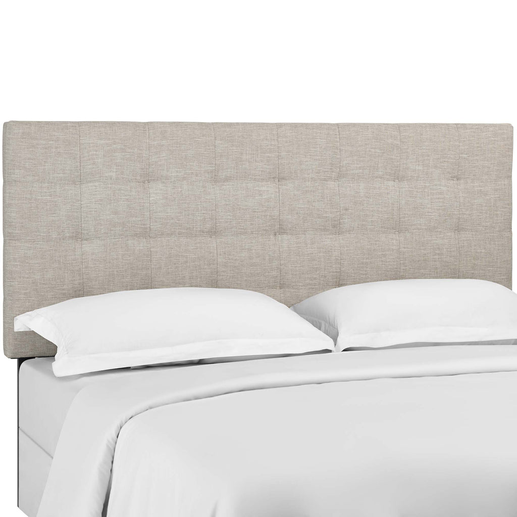 Modway Paisley Tufted Upholstered Linen Fabric King and California King Headboard  