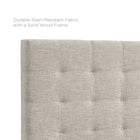 Modway Paisley Tufted Upholstered Linen Fabric King and California King Headboard