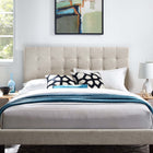 Modway Paisley Tufted Upholstered Linen Fabric King and California King Headboard