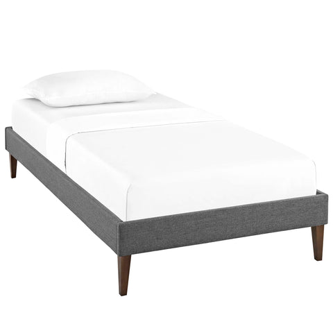 Modway Tessie Fabric Twin Bed Frame with Squared Tapered Legs  