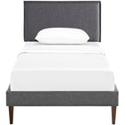 Modway Amaris Fabric Twin Platform Bed with Squared Tapered Legs