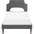 Modway Corene Fabric Twin Platform Bed with Squared Tapered Legs