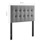 Modway Lily Biscuit Tufted Performance Velvet Twin Headboard