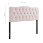 Modway Annabel Diamond Tufted Performance Velvet King Headboard