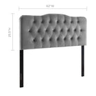 Modway Annabel Diamond Tufted Performance Velvet Queen Headboard