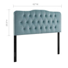 Modway Annabel Diamond Tufted Performance Velvet Queen Headboard