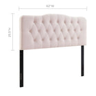 Modway Annabel Diamond Tufted Performance Velvet Queen Headboard