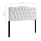 Modway Annabel Diamond Tufted Performance Velvet Queen Headboard