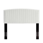 Modway Alessi Performance Velvet Queen Platform Bed - Black Wood Legs